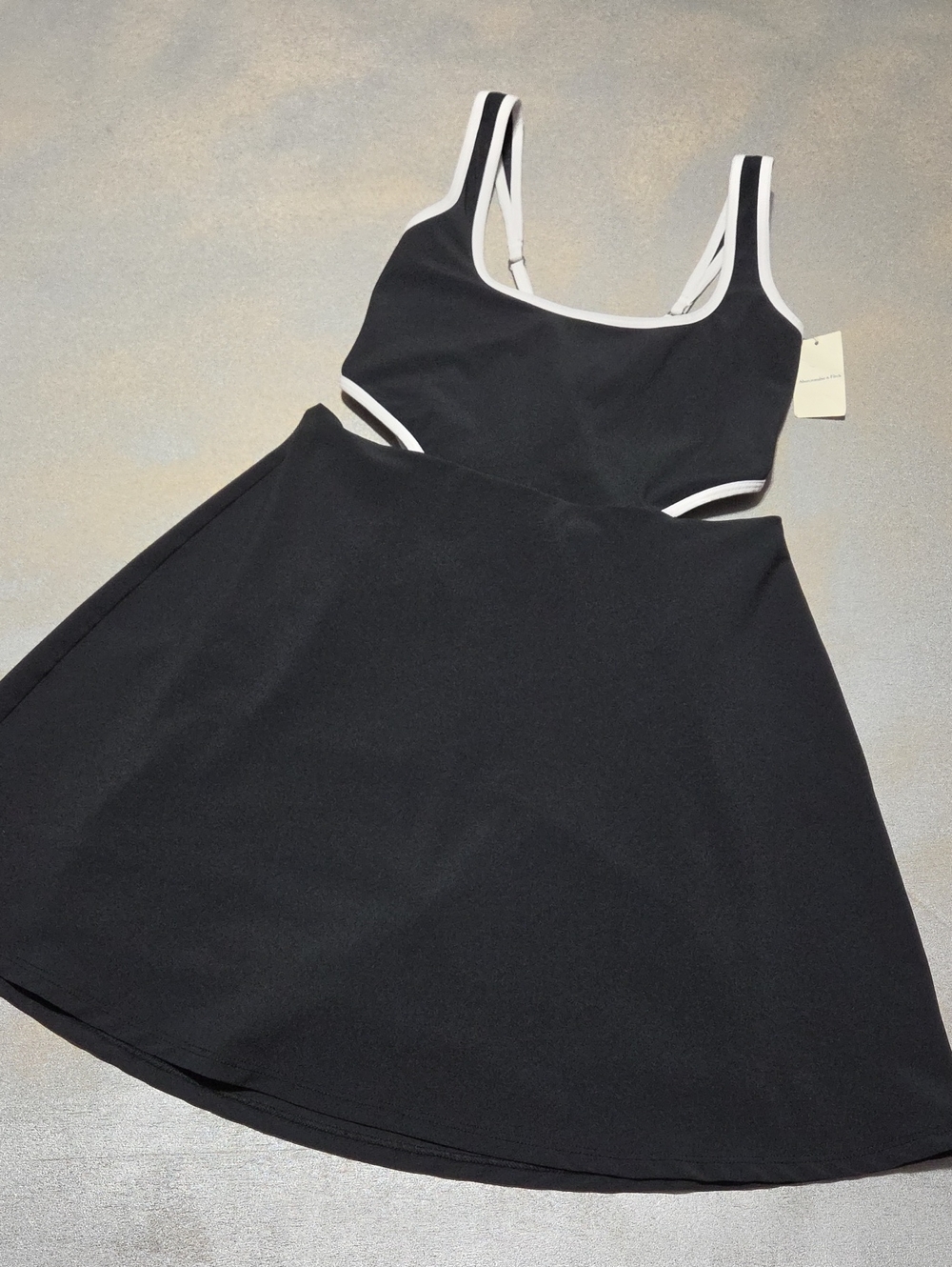 Abercrombie & Fitch Black Mini Dress with White Trim Accents
